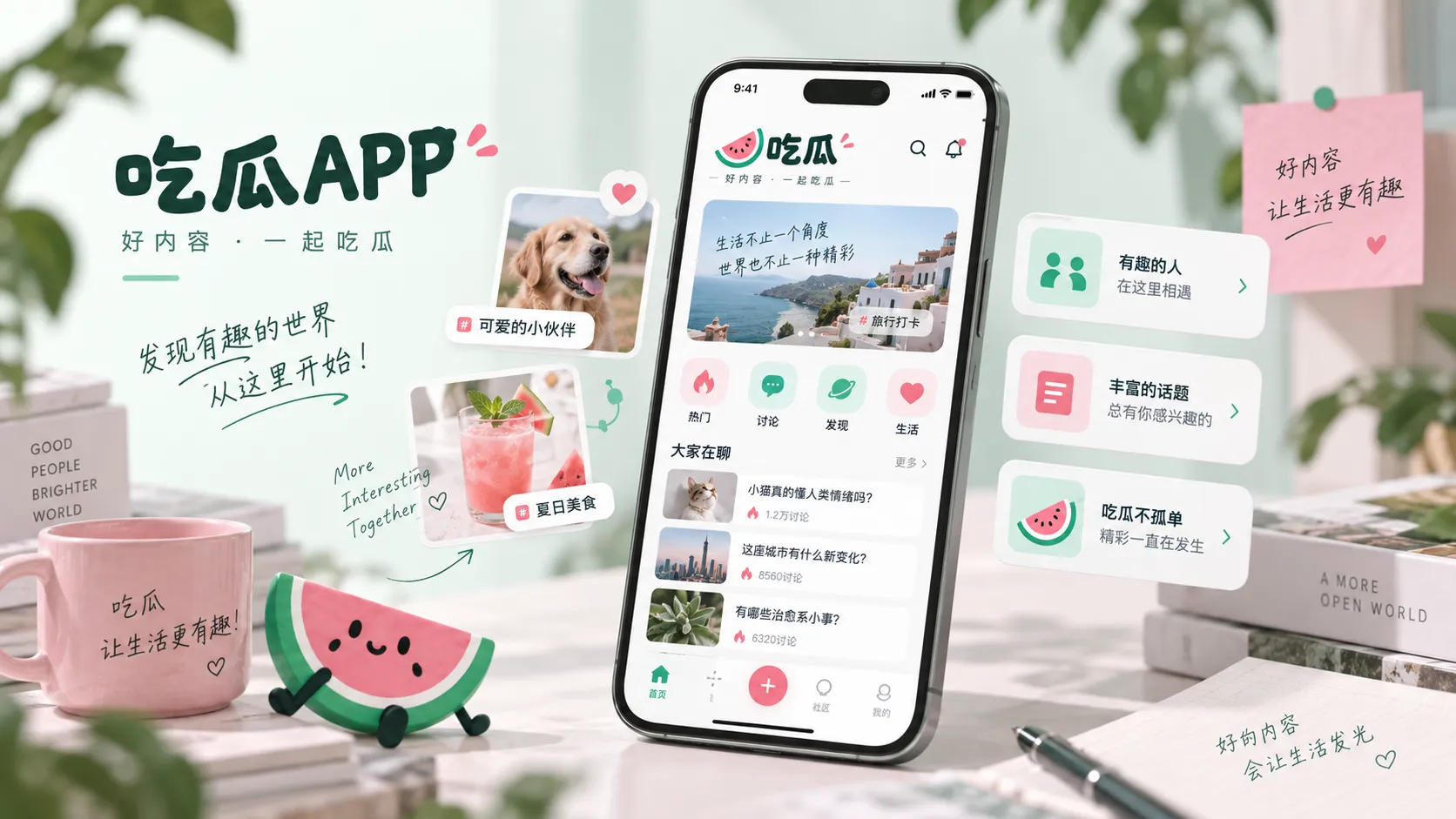 与吃瓜APP相关信息与移动端阅读相关的内容视觉